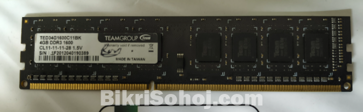 TEAMGROUP DDR3 4GB RAM